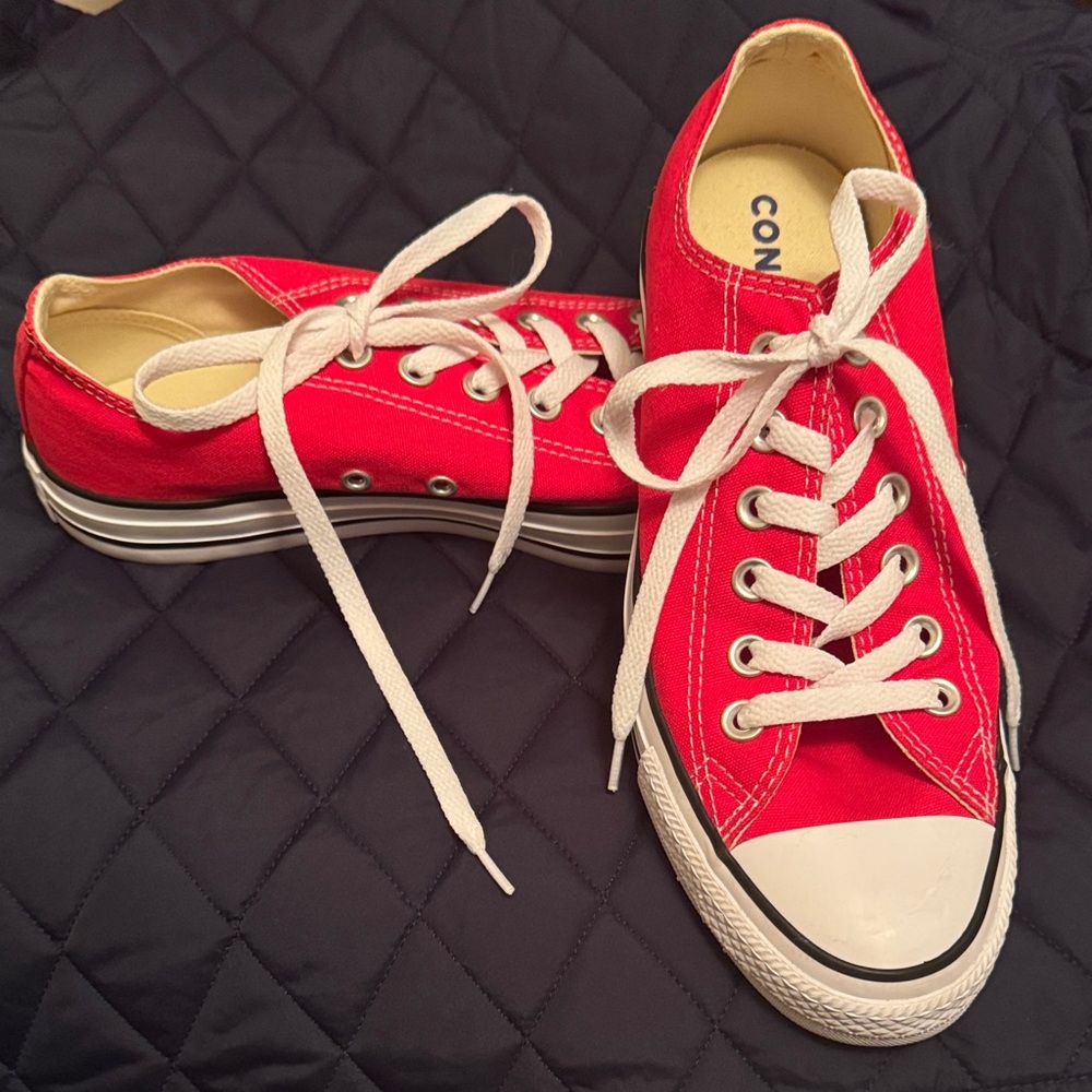 Converse Ladies Bright Red Sneakers